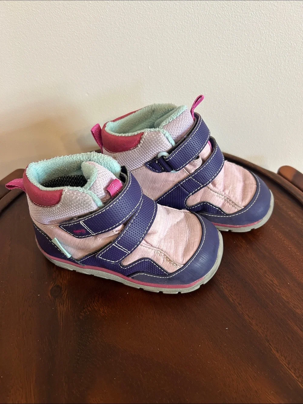 See Kai Run w/ 3M Thinsulate Pink + Purple Kids Waterproof Snow Boots